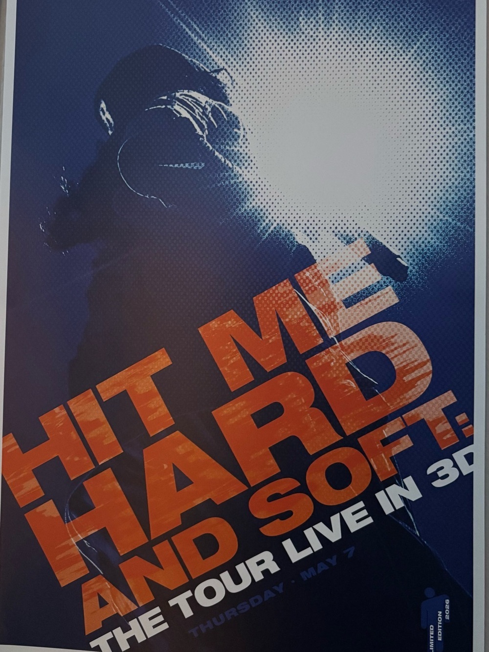Hit Me Hard and Soft Movie Poster - Blue & Orange Home Art Print